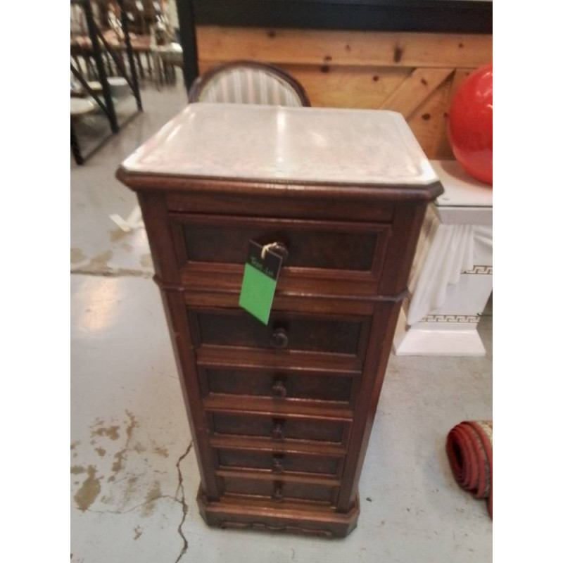 MEUBLE D’APPOINT ANCIEN DESSUS MARBRE