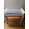 TABOURET TISSU BLEU