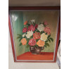 HUILE SUR TOILE ANCIENNE BOUQUET