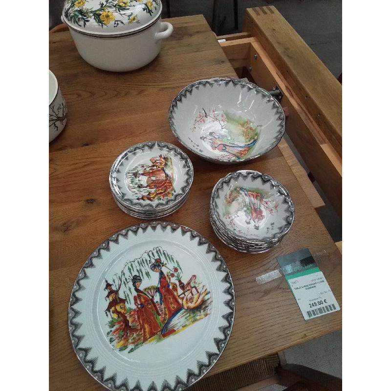LOT VAISSELLE BAVARIA MOTIF ASIATIQUE 