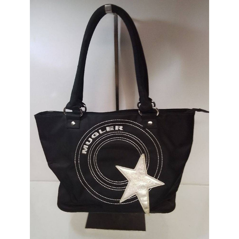 SAC A MAIN MUGLER TISSU NOIR