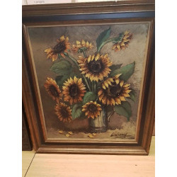 HUILE SUR TOILE TOURNESOLS...