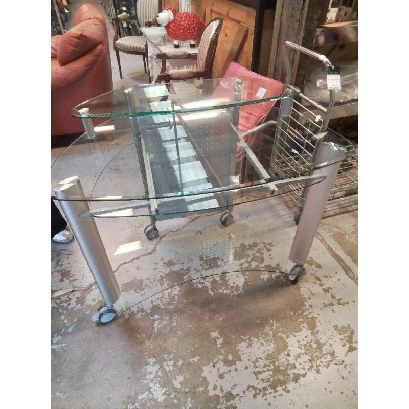 BUREAU METAL ET VERRE 
