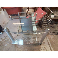 BUREAU METAL ET VERRE 