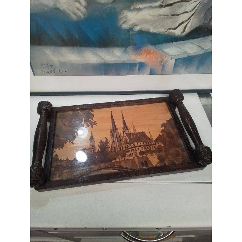 PLATEAU BOIS PYROGRAVÉ 
