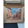 TABLEAU SIGNÉ M.LEGRAND SCENE VILLAGEOISE 