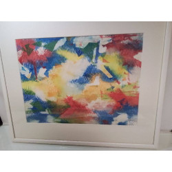 PEINTURE MULTICOLORE SIGNEE...