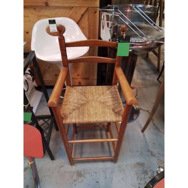 CHAISE HAUTE ASSISE PAILLÉE