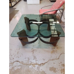 TABLE BASSE FER FORGE ET...