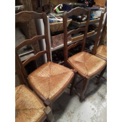 LOT DE 4 CHAISES ASSISES...