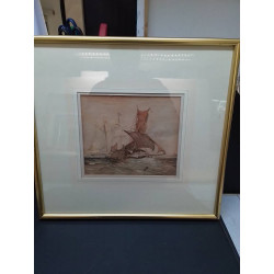 AQUARELLE SIGNÉE SCENE DE...