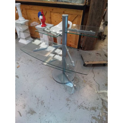 MEUBLE TV METAL ET VERRE...