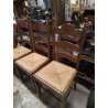 LOT DE 4 CHAISES ASSISES PAILLEES 