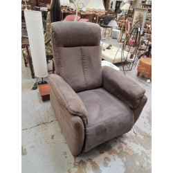 FAUTEUIL RELAX TISSU BRUN