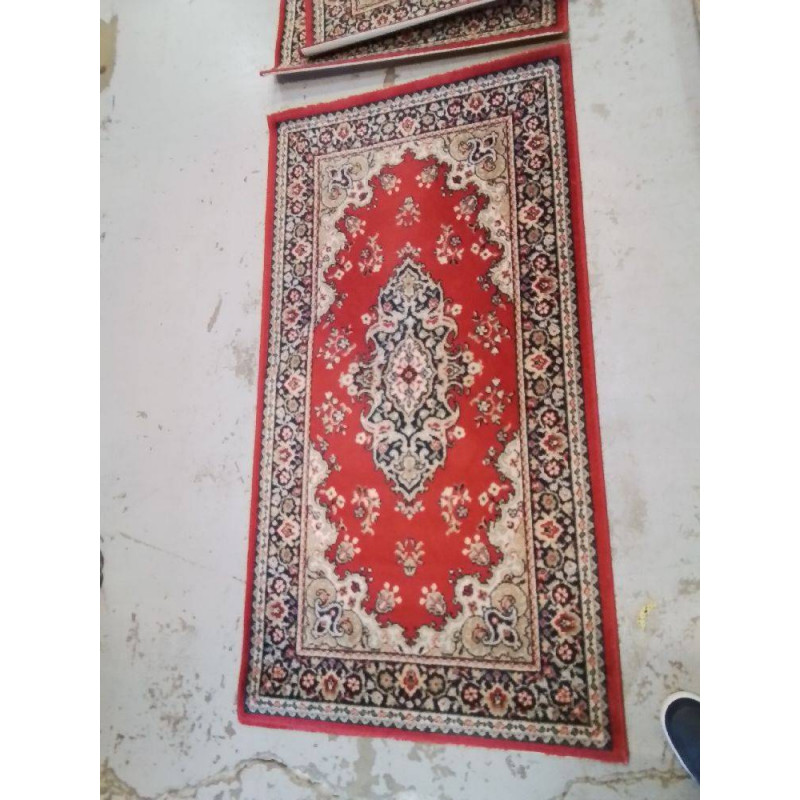  TAPIS ROUGE GRIS 80X150