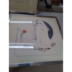 ESTAMPE FIGURE FÉMININE 