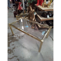 TABLE BASSE VERRE ET METAL...