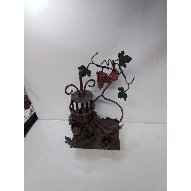 PORTE BOUTEILLE FER FORGE PEINT 