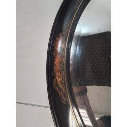 MIROIR OVAL ANCIEN BISEAUTÉ CHINOIS 