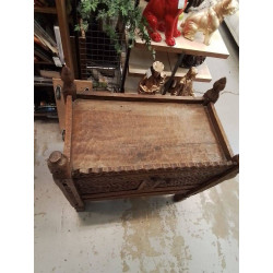 MEUBLE AFGHAN ANCIEN BOIS SCULPTÉ 