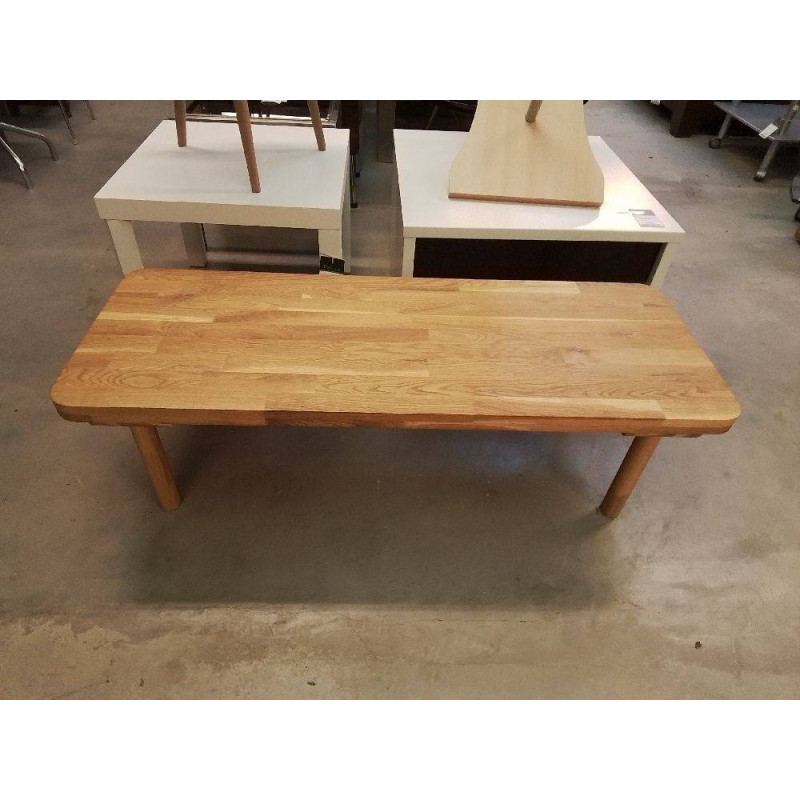TABLE BASSE CHENE CLAIR MASSIF