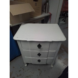 MEUBLE BLANC 3 TIROIRS 