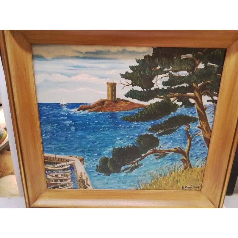 HUILE SUR CARTON ROGER BOVÉ