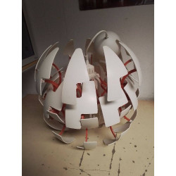 SUSPENSION IKEA BLANC ORANGE