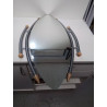 MIROIR METAL OVALE MODERNE 