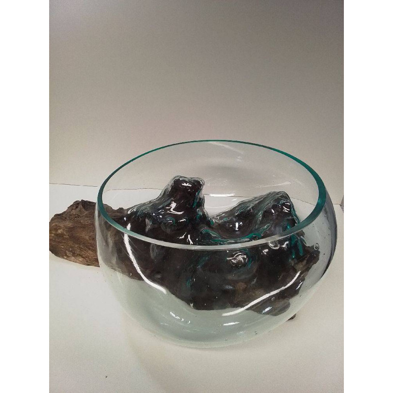 VASE VERRE SOUFFLÉ SUR RACINE GM