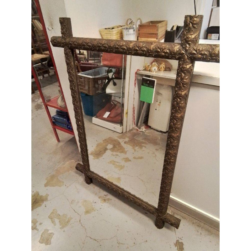 MIROIR ANCIEN BOIS DOREE GM