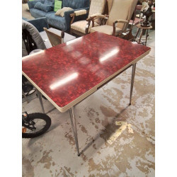 TABLE FORMICA ROUGE 