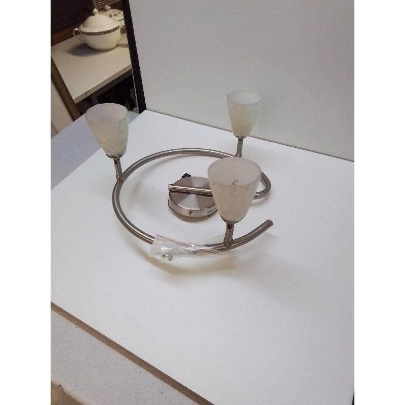 PLAFONNIER MODERNE METAL ET VERRE 