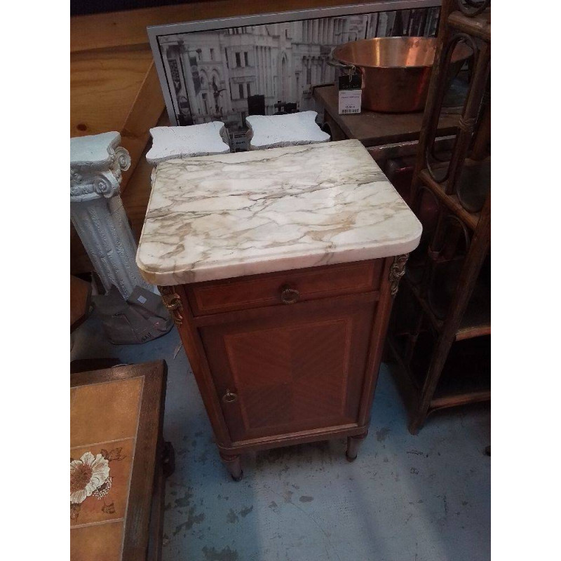 CHEVET ANCIEN MARBRE BLANC 