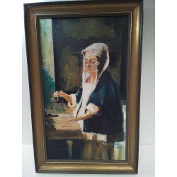 HUILE SUR TOILE LA FEMME A...