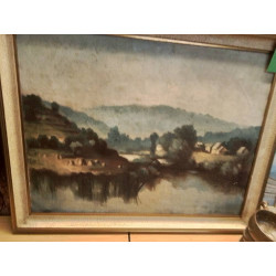 HUILE SUR TOILE ANCIENNE...