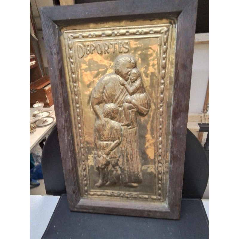 TABLEAU CUIVRE REPOUSSÉ DEPORTES