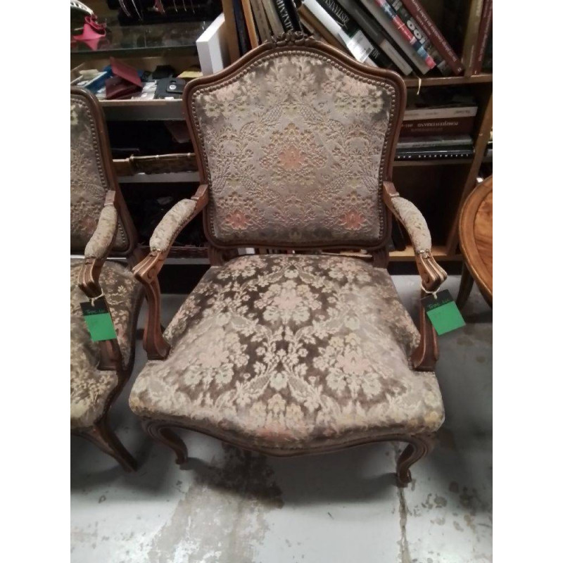 FAUTEUIL STYLE LOUIS XV VELOURS