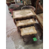 LOT DE 3 TABLES GIGOGNES PEINTES