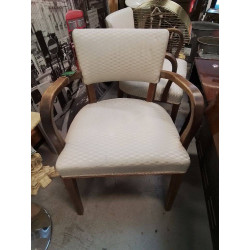 FAUTEUIL VINTAGE TISSU BEIGE