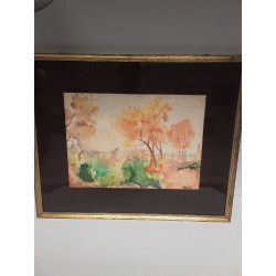 AQUARELLE SIGNÉE PAYSAGE...