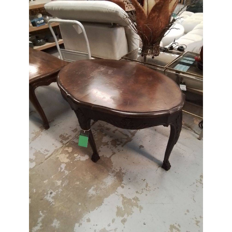TABLE BASSE OVALE PATTES DE LION