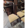 LOT DE 4 CHAISES TISSU JAUNE 