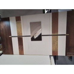 TOILE MODERNE TONS BRUNS DORÉS