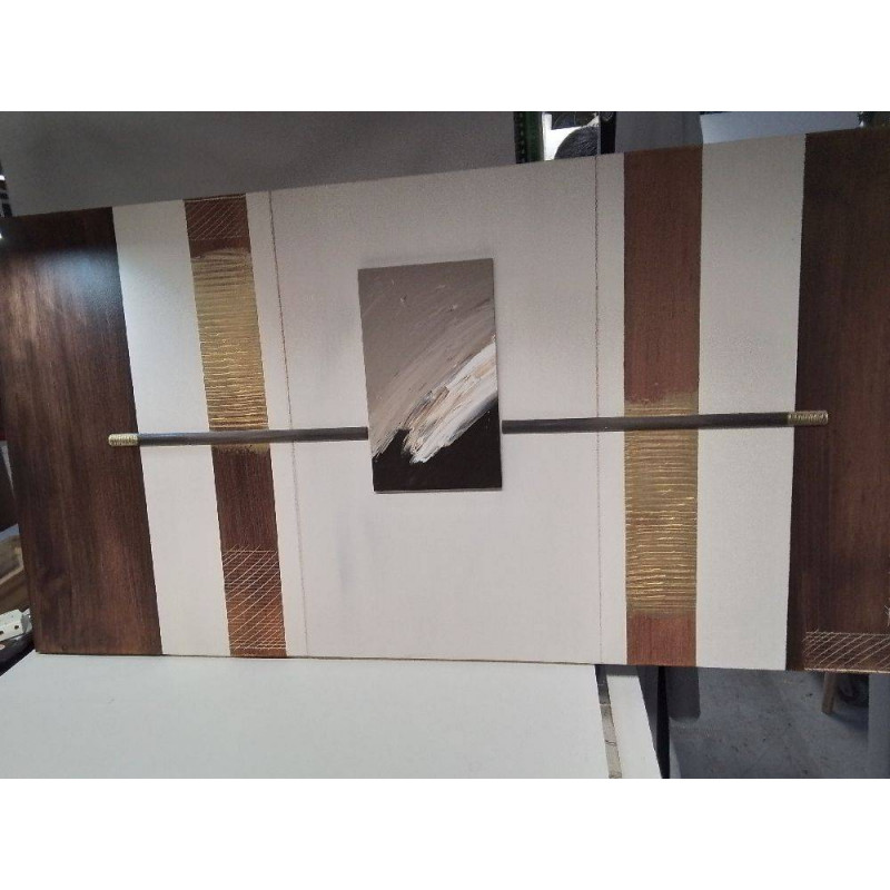 TOILE MODERNE TONS BRUNS DORÉS