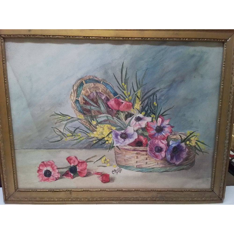 AQUARELLE SIGNÉE C.ROCHE 
