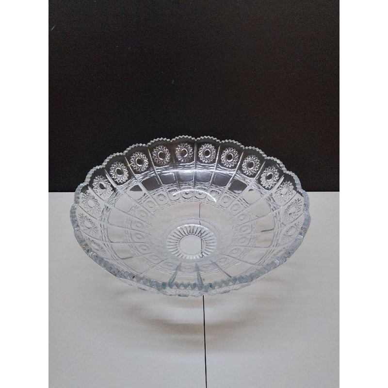 SALADIER VERRE CISELÉ 