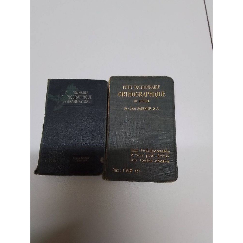 LOT DE 2 DICTIONNAIRES ORTHOGRAPHIQUES ANCIENS 