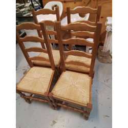 LOT DE 4 CHAISES ASSISES...