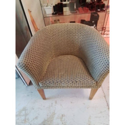 FAUTEUIL CLUB TISSU BRUN
